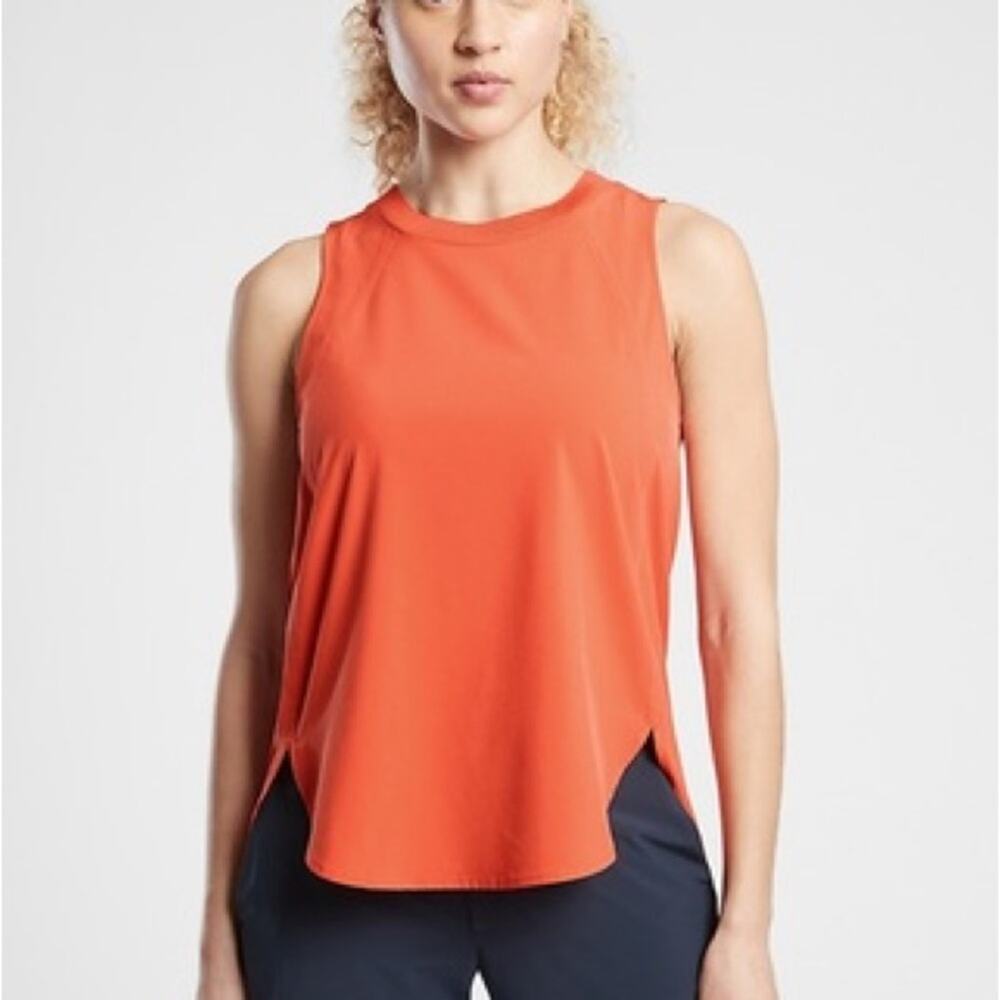 Athleta Zephyr Tank Top Coral Lightweight Flowy Fit Size XXS